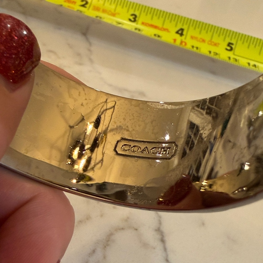 Coach Silver Textured Bangle - Picture 4 of 4